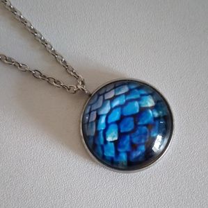 Blue Dragon choker necklace